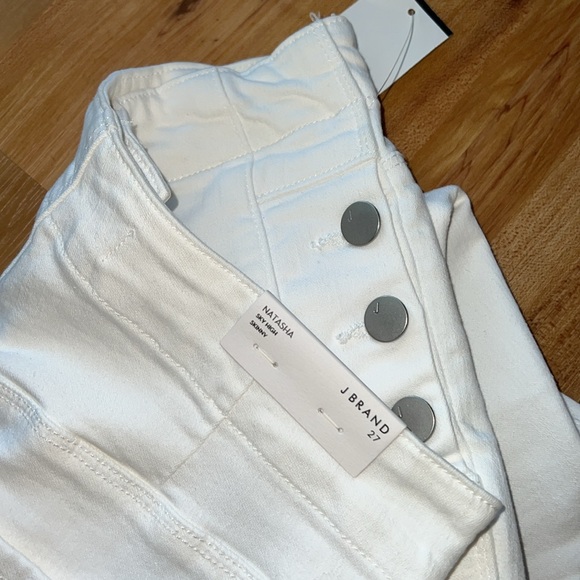 NWT J Brand Natasha in Blanc White Sky High Skinny Stretch Jeans - Picture 7 of 9